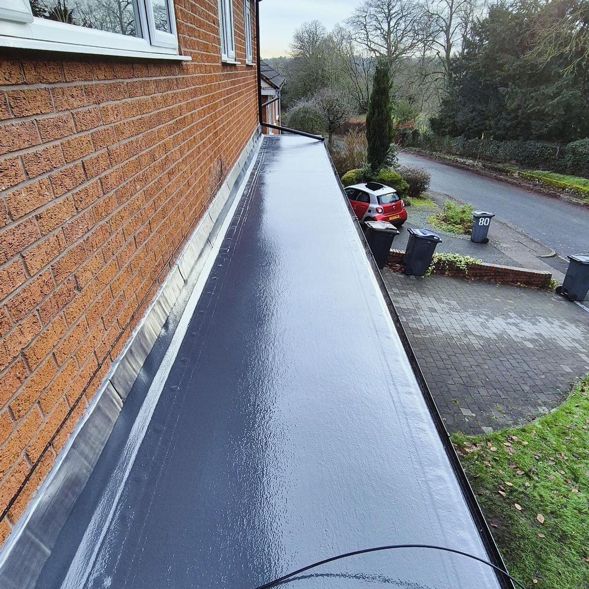 Dryseal GRP flat roof on side return extension, Birmingham