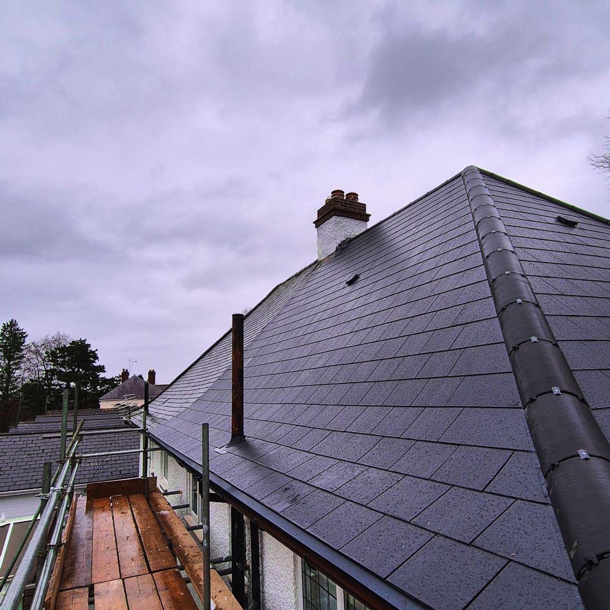 Full slate re-roof on large property, Birmingham